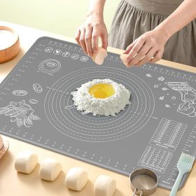 Silicone Baking Mat 32x24 inch, Extra Thick Non-stick Pastry Mat with Measurements and Edge Heightening
