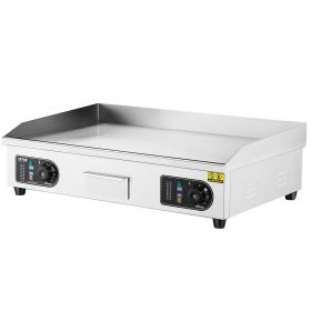 VEVOR Commercial Electric Griddle, 2800W Countertop Flat Top Grill, 122-572 F Adjustable Temp