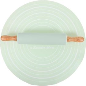 Cookie Rolling Mat Set Silicone Dough Mat Rolling Pin for Baking Non-stick Reusable