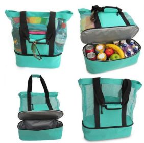 Clarissa Beach Tote Insulated Cooler Bag (Color: teal)