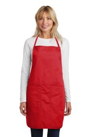 Port Authority Full-Length Apron A520 (Color: Red, size: OSFA)
